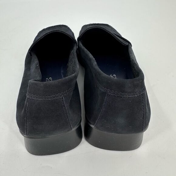 AEROSOLES Black Suede Loafers Flats Shoes Square Toe Womens Size 6 Med NWOT - Picture 2 of 9